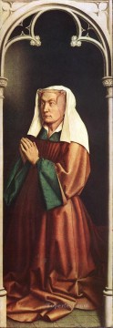  Esposa Arte - El Retablo de Gante La esposa del donante Renacimiento Jan van Eyck